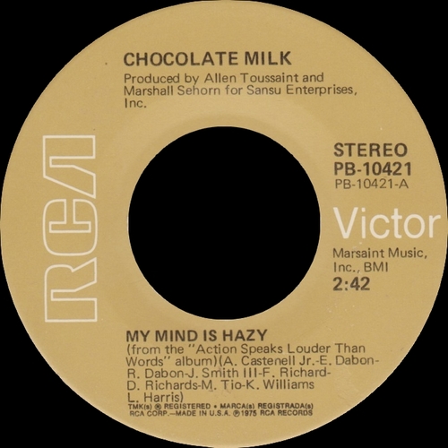Chocolate Milk : Album " Action Speaks Louder Than Words " RCA Victor Records APL1-1188 [ US ]