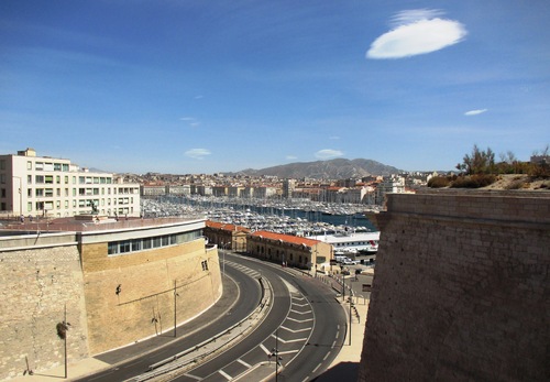 Vue du chemin de ronde du fort Saint-Jean à Marseille