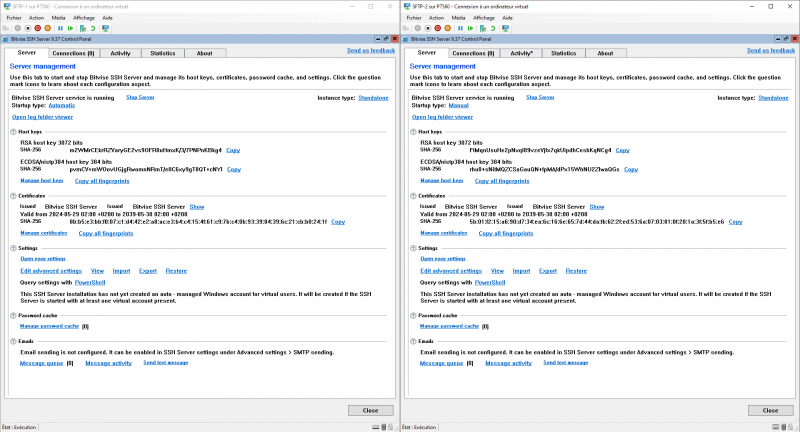 Configurer un serveur SFTP en failover sur Windows Serveur Core 2022