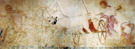 Vergina fresque dans Vergina tombe de Persépone