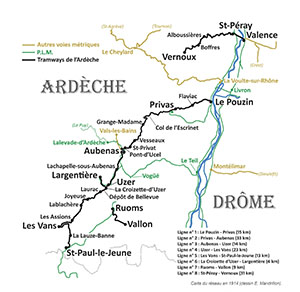 Souvenirs du "tram" de l'Ardèche à Saint Peray