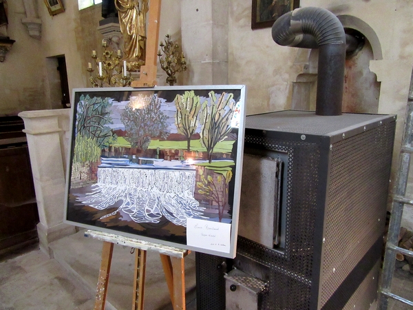 Les peintres des Amis du châtillonnais ont exposé leurs œuvres dans l'église d'Essarois