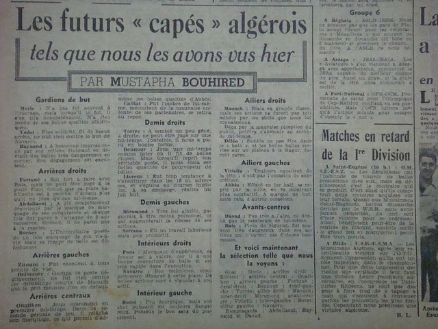 Abdellaoui-Bennour-Oualiken-Zitouni sélection d'Alger