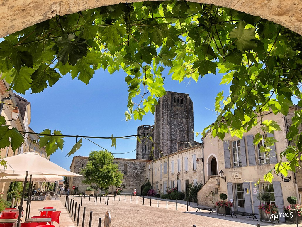 Au fond, la collégiale Saint-Pierre - La Romieu - Gers (1)