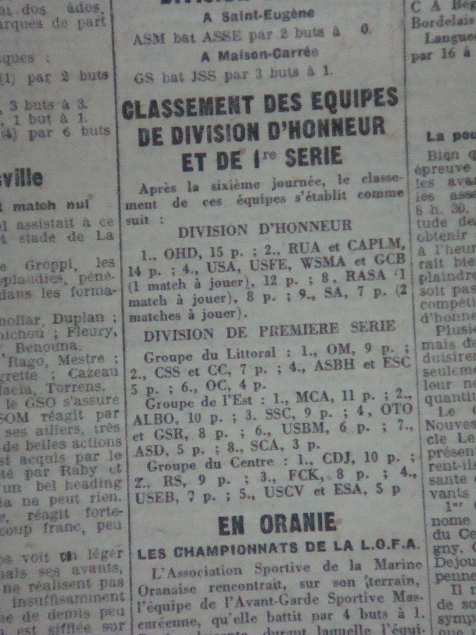 Le Mouloudia leader de son groupe après 6 journées