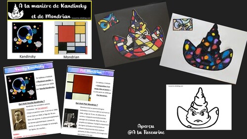 Kandinsky et Mondrian s'invitent à l'école des sorciers :) 