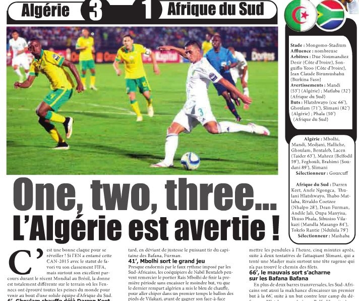 Lundi 19.01.2015  EN-Afrique du Sud 3-1 CAN 2015