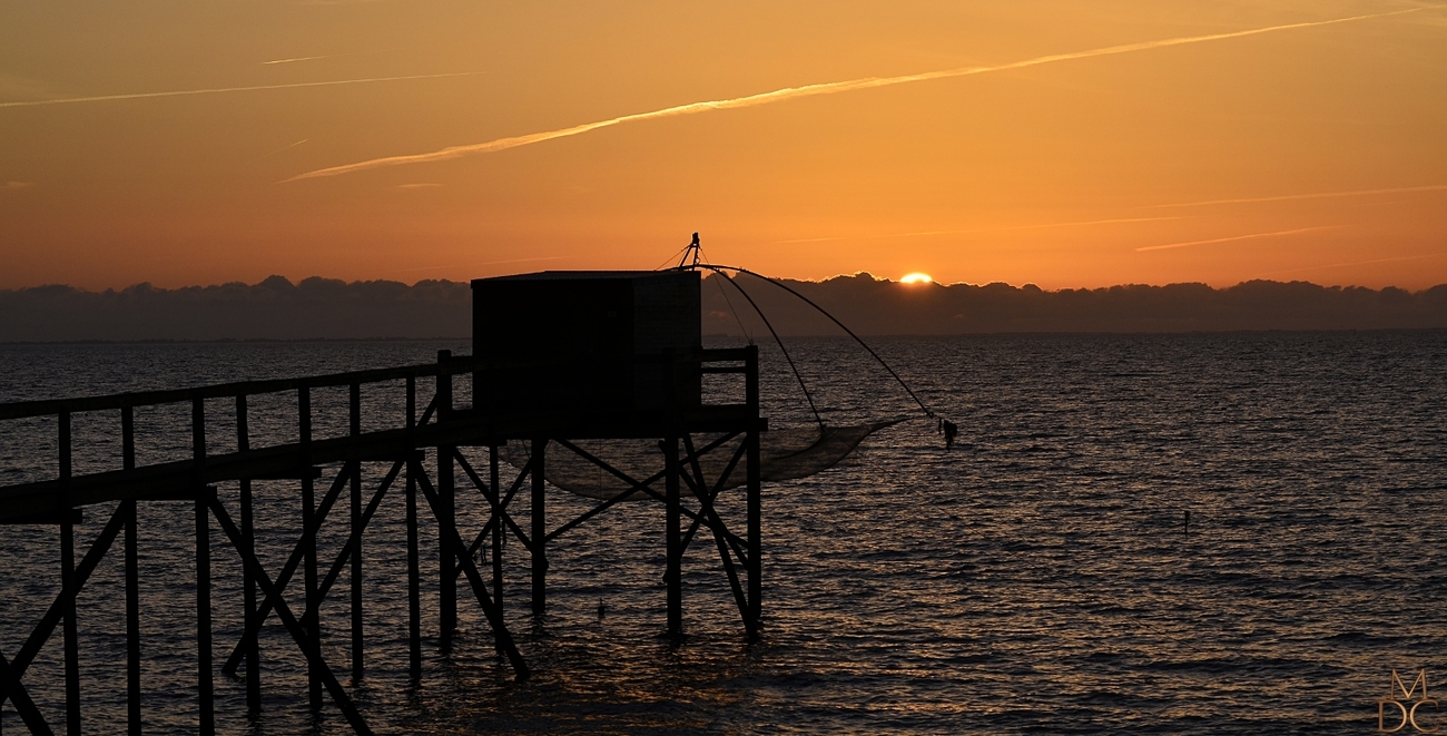 Coucher de soleil sur la côte Atlantique