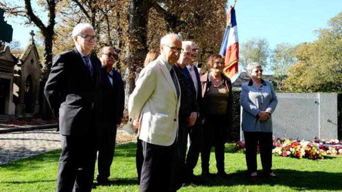 Paris, 6 octobre 2018   Cimetière du Père-Lachaise :   7e anniversaire du dévoilement   de la stèle aux victimes de l’OAS *** Compte rendu de la cérémonie