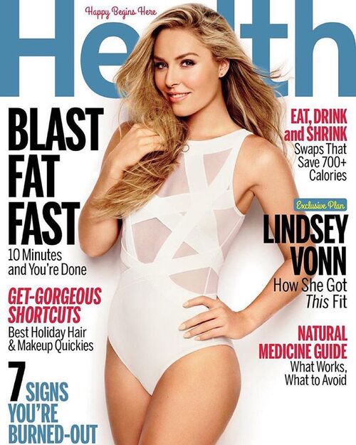 Lindsey Vonn fait la couverture du magazine Health