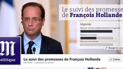 Suivi des promesses de Hollande sur Facebook