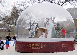 rainbow bubble snow winter 