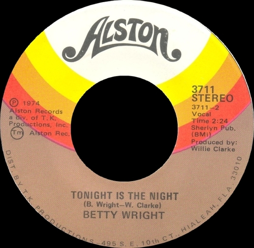 Betty Wright : Album " Danger High Voltage " Alston Records A-4400 [ US ]