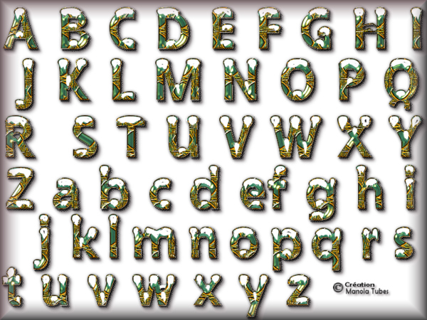 Tube alphabet de Noel 2995