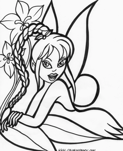 Coloriage Fée clochette - Tinkerbell Coloring