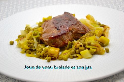 Joue de veau braisée et son jus