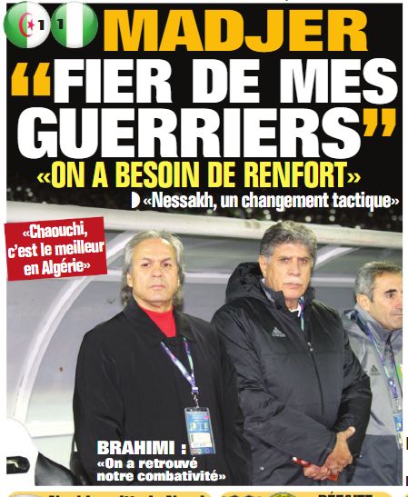 Vendredi 10.11.2017 à Constantine EN-Nigéria 1-1 ( 3-0 sur tapis vert)