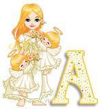 ALPHABET DOLL ET ANGES - LETTRES