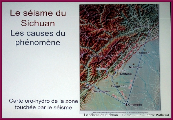"Le tremblement de terre au Sichuan, un an après", une très intéressante conférence de Pierre Potherat 