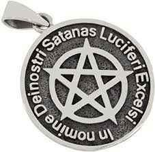 Lucifer Satan Pentagramme Pendentif en Argent 925: Amazon.fr: Bijoux