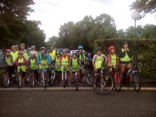 Accompagnement enfants en vélo