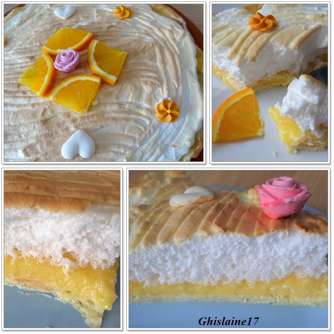 Tarte à l'orange meringuée