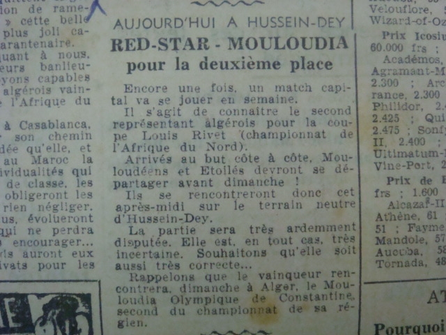Mercredi 28.4.48 Hussein Dey MCA-RSA 1-0