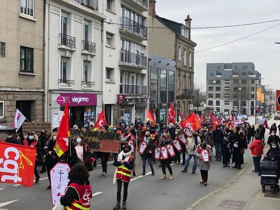 Grève du 27 janvier à Vannes : « On a envie de mieux car notre société mérite mieux »  (OF.fr-27/01/22-