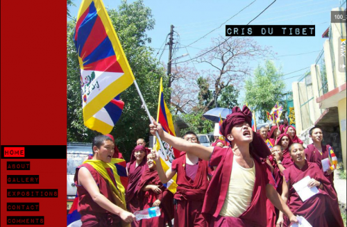 Site de l'Expo "Cris du Tibet" à Paris 