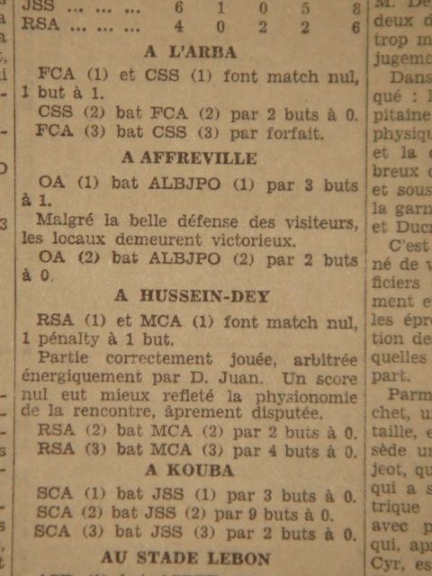 Dimanche 23.11.1930 à Hussein Dey RSA-MCA 1-1