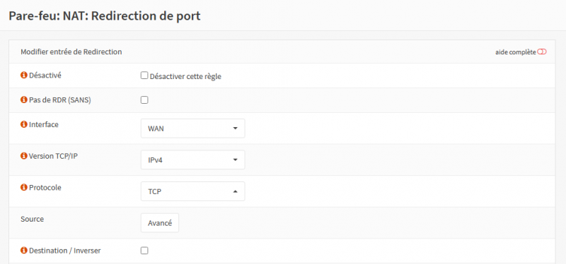 DNAT sur OPNsense (Port Forwarding)