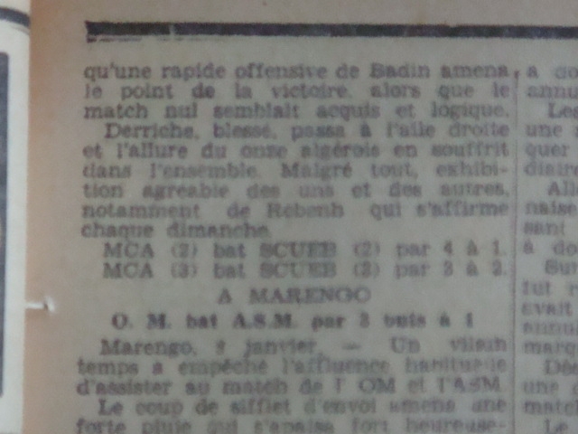 Dimanche 8.1.1933 à st eugène MCA-SCUEB 1-2