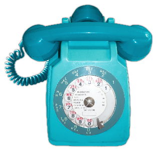 telephone png bleu annees 80
