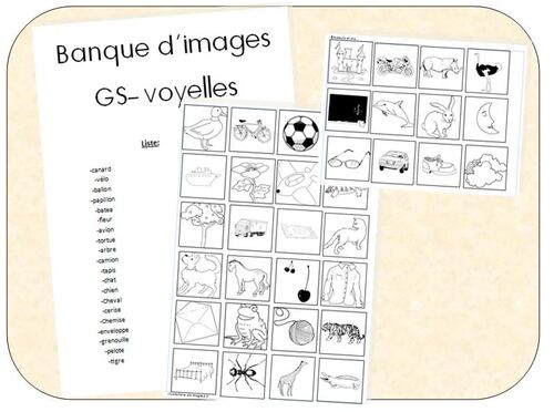 * Maison des sons GS (voyelles a-e-i-o-u)+ banque d'images