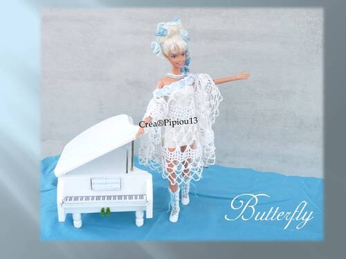 Barbie en modèle "Butterfly" au crochet