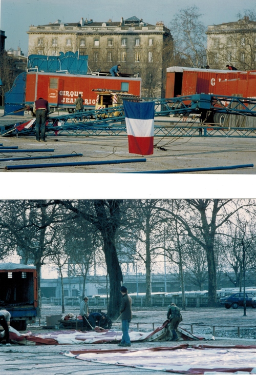 montage du cirque Jean Richard à Bordeaux en janvier 1982 (photos Jean Pierre Jerva) : 2ieme partie