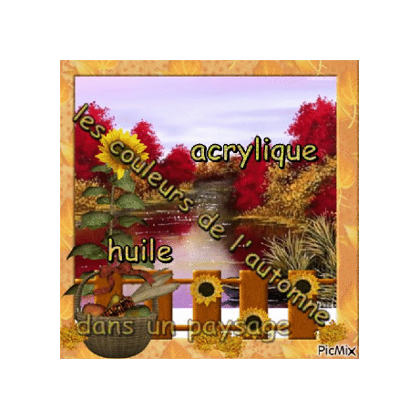 Dessin et peinture - vidéo 3890 : Comment peindre les premières couleurs de l'automne dans un paysage ? - huile, acrylique.