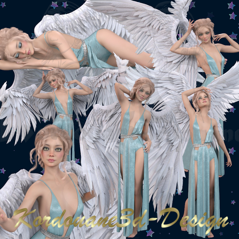 Angelie : Ange blond - blond angel (tube-render)