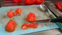 Tomates farcie au boeuf haché, chair à saucisse et chèvre! Savoureuse, pas sèche et simple à faire