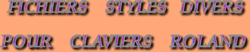 STYLES DIVERS CLAVIERS ROLAND SÉRIE 12941