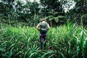 scenery cameraman filming jungle forest adventure