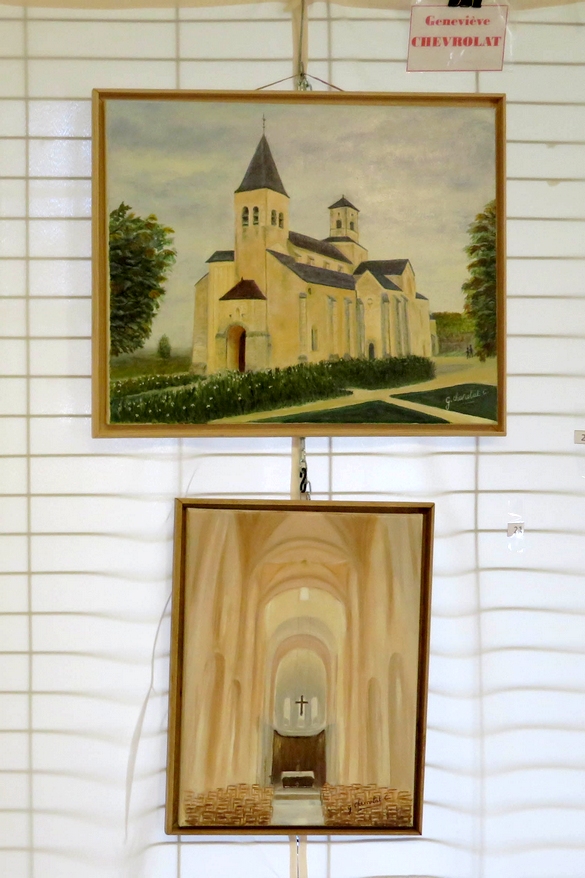 Notre église Saint-Vorles s'est prêtée à bien des interprétations picturales lors du dernier salon des peintres des Amis du Châtillonnais !