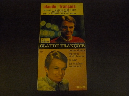 Claude François 45 tours marche tout droit 1963 2 pochette différentes photo fait par moi