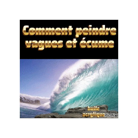 Dessin et peinture - vidéo 3978 : Comment peindre vagues et écume par mauvaise mer 3/3 ? - huile ou acrylique.