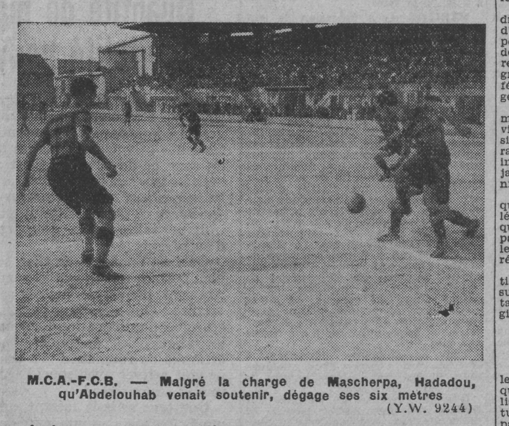 Dimanche 23.3.1941 à St Eugène MCA-FC Blida 4-2