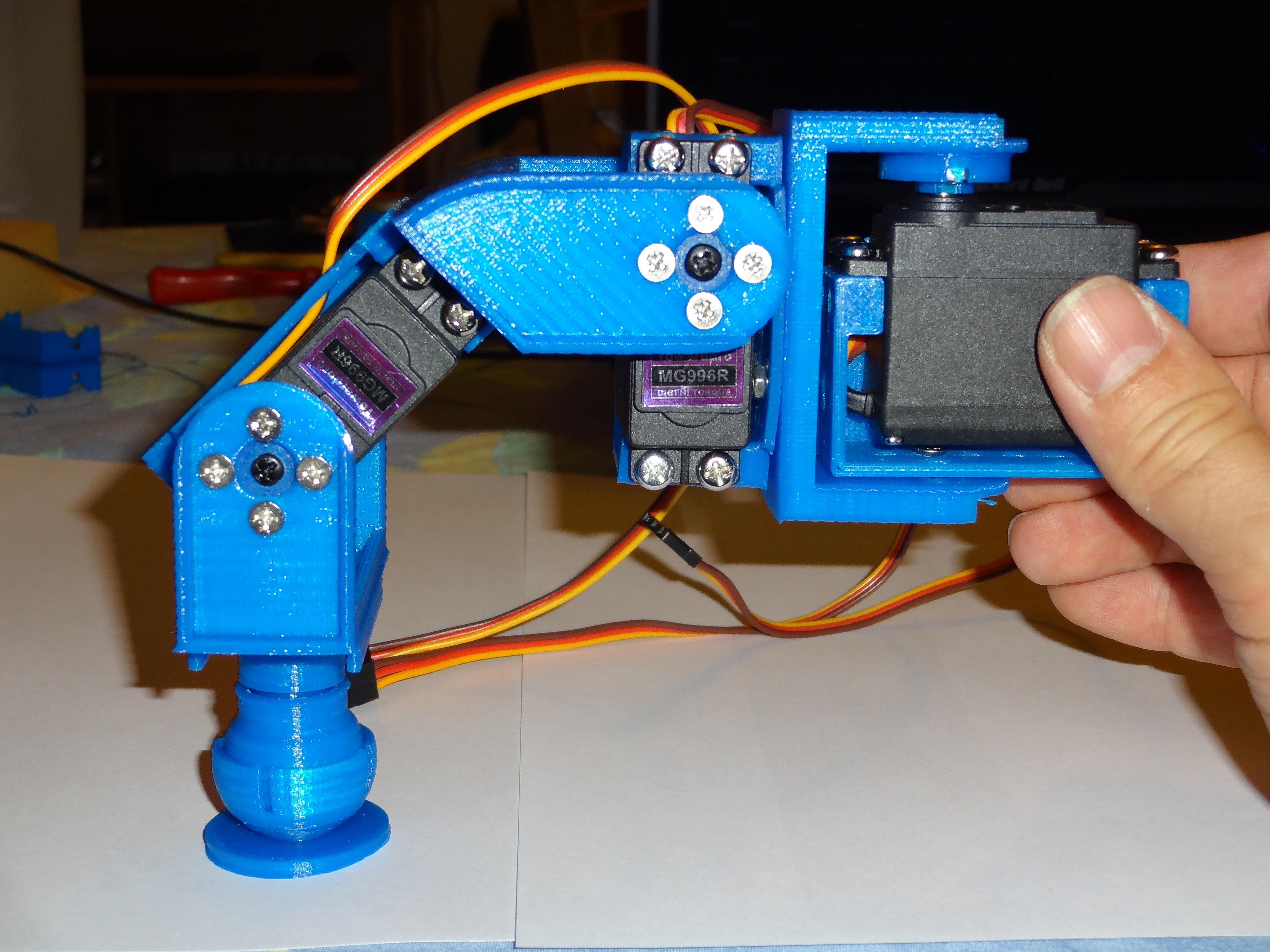 Hexapode Arduino - 8ème épisode : Gilbert300 - prototype de patte par impression  3D - Astrokraken.fr