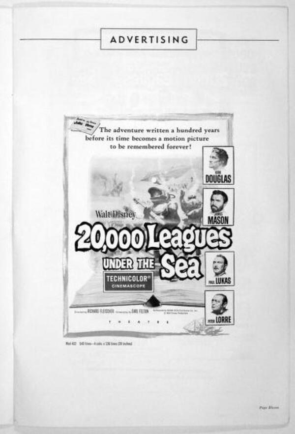 20 000 LIEUES SOUS LES MERS - REDDITION 1963 PRESSBOOK 1963