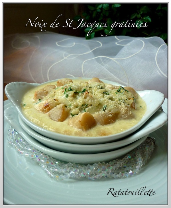 Noix de Saint Jacques gratinées