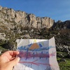 Dessin de montagne de Lilou qui ressemble bien aux orgues de Camplong