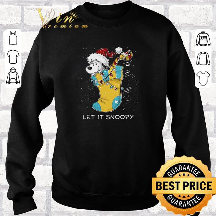 Awesome Let It Snoopy Sock Christmas shirt
